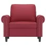 Sillón cuero sintético rojo tinto 60 cm by , Sofas - Ref: Foro24-359497, Price: 168,61 €, Discount: %