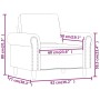 Sillón cuero sintético rojo tinto 60 cm de , Sofás - Ref: Foro24-359497, Precio: 184,17 €, Descuento: %