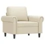 Kunstledersessel in Cremefarbe, 60 cm. von , Sofas - Ref: Foro24-359495, Preis: 169,32 €, Rabatt: %