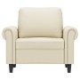 Sillón cuero sintético crema 60 cm de , Sofás - Ref: Foro24-359495, Precio: 171,30 €, Descuento: %