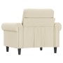 Sillón cuero sintético crema 60 cm de , Sofás - Ref: Foro24-359495, Precio: 171,30 €, Descuento: %