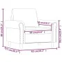 Kunstledersessel in Cremefarbe, 60 cm. von , Sofas - Ref: Foro24-359495, Preis: 169,32 €, Rabatt: %