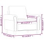 Sillón cuero sintético crema 60 cm de , Sofás - Ref: Foro24-359495, Precio: 171,30 €, Descuento: %