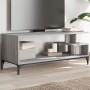 Mueble de TV madera de ingeniería y acero roble 102x40x41 cm de , Muebles TV - Ref: Foro24-842414, Precio: 58,67 €, Descuento: %