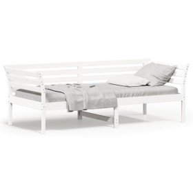 Sofá cama de madera maciza de pino blanco 100x200 cm de , Camas y somieres - Ref: Foro24-842875, Precio: 133,55 €, Descuento: %