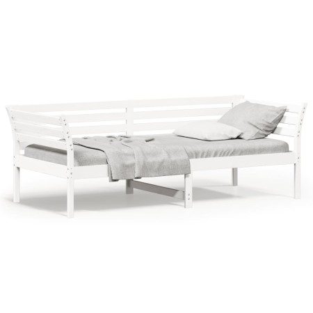 Sofá cama de madera maciza de pino blanco 100x200 cm de , Camas y somieres - Ref: Foro24-842875, Precio: 133,55 €, Descuento: %