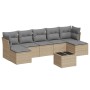 Juego de sofás de jardín con cojines beige 8 pzas ratán PE de , Conjuntos de jardín - Ref: Foro24-3249878, Precio: 463,96 €, ...