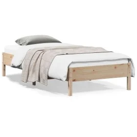 Bettgestell aus massivem Kiefernholz, 100 x 200 cm von , Betten und Lattenroste - Ref: Foro24-842706, Preis: 77,08 €, Rabatt: %