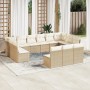 Set sofás de jardín con cojines 13 pzas ratán sintético beige de , Conjuntos de jardín - Ref: Foro24-3250227, Precio: 871,48 ...