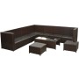 Set sofás de jardín 8 piezas y cojines ratán sintético marrón de , Conjuntos de jardín - Ref: Foro24-42992, Precio: 698,16 €,...