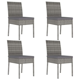 Sillas de comedor de jardín 4 unidades ratán sintético gris de , Sillas de jardín - Ref: Foro24-317169, Precio: 318,96 €, Des...