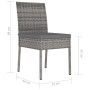 Sillas de comedor de jardín 4 unidades ratán sintético gris de , Sillas de jardín - Ref: Foro24-317169, Precio: 318,96 €, Des...