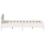 Estructura de cama con cabecero madera de pino blanco 200x200cm de , Camas y somieres - Ref: Foro24-3216189, Precio: 233,07 €...