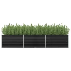 Anthracite gray galvanized steel flower bed 240x80x45 cm by vidaXL, Pots and planters - Ref: Foro24-45727, Price: 66,80 €, Di...