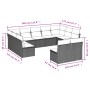 Set de sofás de jardín 11 pzas y cojines ratán sintético gris de , Conjuntos de jardín - Ref: Foro24-3250189, Precio: 591,17 ...