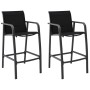 Sillas altas de jardín 2 unidades textilene negro de , Sillas de jardín - Ref: Foro24-48116, Precio: 179,36 €, Descuento: %