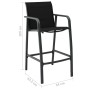 Sillas altas de jardín 2 unidades textilene negro de , Sillas de jardín - Ref: Foro24-48116, Precio: 179,36 €, Descuento: %