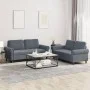 Juego de sofás con cojines 2 piezas terciopelo gris oscuro de , Sofás - Ref: Foro24-3202211, Precio: 478,80 €, Descuento: %