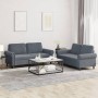 Juego de sofás con cojines 2 piezas terciopelo gris oscuro de , Sofás - Ref: Foro24-3202211, Precio: 486,83 €, Descuento: %