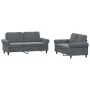 Juego de sofás con cojines 2 piezas terciopelo gris oscuro de , Sofás - Ref: Foro24-3202211, Precio: 478,80 €, Descuento: %
