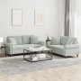 Juego de sofás con cojines 2 piezas terciopelo gris claro de , Sofás - Ref: Foro24-3202230, Precio: 514,87 €, Descuento: %