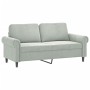 Juego de sofás con cojines 2 piezas terciopelo gris claro de , Sofás - Ref: Foro24-3202230, Precio: 514,87 €, Descuento: %