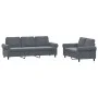 Juego de sofás con cojines 2 piezas terciopelo gris oscuro de , Sofás - Ref: Foro24-3202251, Precio: 539,28 €, Descuento: %