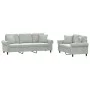 Juego de sofás con cojines 2 piezas terciopelo gris claro de , Sofás - Ref: Foro24-3202270, Precio: 560,84 €, Descuento: %
