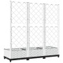 Jardinera con enrejado PP blanco 120x40x121,5 cm de , Maceteros y jardineras - Ref: Foro24-153283, Precio: 101,88 €, Descuent...