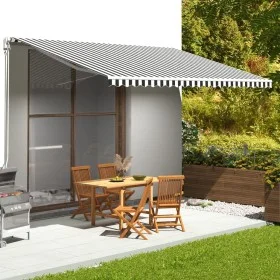 Tela de repuesto para toldo gris antracita y blanco 5x3 m de , Toldos - Ref: Foro24-311991, Precio: 61,96 €, Descuento: %