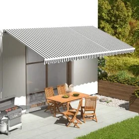 Spare fabric for anthracite gray and white 6x3 m awning by , Awnings - Ref: Foro24-311993, Price: 87,51 €, Discount: %