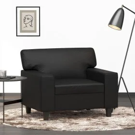 Sillón cuero sintético negro 60 cm de , Sofás - Ref: Foro24-359407, Precio: 160,99 €, Descuento: %