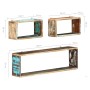 Juego de estantes cubo de pared 3 pzas madera maciza reciclada de , Estantes y estanterías - Ref: Foro24-285845, Precio: 76,1...