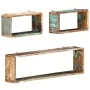 Juego de estantes cubo de pared 3 pzas madera maciza reciclada de , Estantes y estanterías - Ref: Foro24-285845, Precio: 84,8...