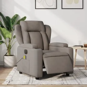 Sillón reclinable de masaje eléctrico tela gris taupe de , Sillones - Ref: Foro24-3204478, Precio: 304,69 €, Descuento: %