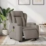 Sillón reclinable de masaje eléctrico tela gris taupe de , Sillones - Ref: Foro24-3204478, Precio: 304,69 €, Descuento: %