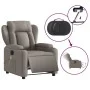 Sillón reclinable de masaje eléctrico tela gris taupe de , Sillones - Ref: Foro24-3204478, Precio: 304,69 €, Descuento: %