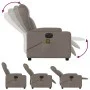 Sillón reclinable de masaje eléctrico tela gris taupe de , Sillones - Ref: Foro24-3204478, Precio: 304,69 €, Descuento: %