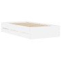 Cama con cajones madera de ingeniería blanca 190x190 cm de , Camas y somieres - Ref: Foro24-3207322, Precio: 132,91 €, Descue...