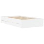 Cama con cajones madera de ingeniería blanca 190x190 cm de , Camas y somieres - Ref: Foro24-3207322, Precio: 132,91 €, Descue...