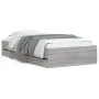 Cama con cajones madera de ingeniería gris Sonoma 75x190 cm de , Camas y somieres - Ref: Foro24-3207334, Precio: 126,48 €, De...