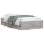 Cama con cajones madera de ingeniería gris Sonoma 75x190 cm de , Camas y somieres - Ref: Foro24-3207334, Precio: 128,02 €, De...