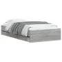 Cama con cajones madera de ingeniería gris Sonoma 75x190 cm de , Camas y somieres - Ref: Foro24-3207334, Precio: 126,48 €, De...