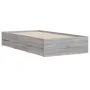 Cama con cajones madera de ingeniería gris Sonoma 75x190 cm de , Camas y somieres - Ref: Foro24-3207334, Precio: 126,48 €, De...