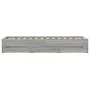 Cama con cajones madera de ingeniería gris Sonoma 75x190 cm de , Camas y somieres - Ref: Foro24-3207334, Precio: 126,48 €, De...