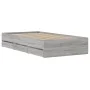 Cama con cajones madera de ingeniería gris Sonoma 75x190 cm de , Camas y somieres - Ref: Foro24-3207334, Precio: 126,48 €, De...