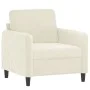Sillón de terciopelo color crema 60 cm de , Sofás - Ref: Foro24-359430, Precio: 173,99 €, Descuento: %