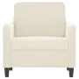 Sillón de terciopelo color crema 60 cm de , Sofás - Ref: Foro24-359430, Precio: 173,99 €, Descuento: %