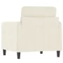 Sillón de terciopelo color crema 60 cm de , Sofás - Ref: Foro24-359430, Precio: 173,99 €, Descuento: %