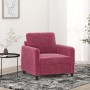 Sillón de terciopelo rojo tinto 60 cm de , Sofás - Ref: Foro24-359426, Precio: 175,01 €, Descuento: %